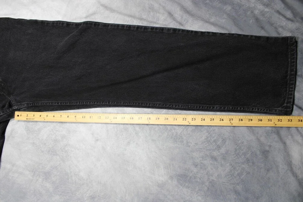 Levis 550 Jeans Mens 38x34 Black Denim Relaxed Fit Tapered Leg
